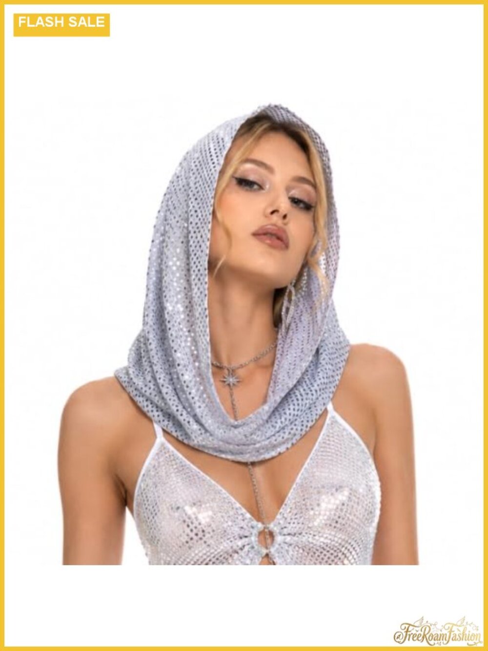 Sequin Rave Hood Unisex Head Scarf Festival Headwrap